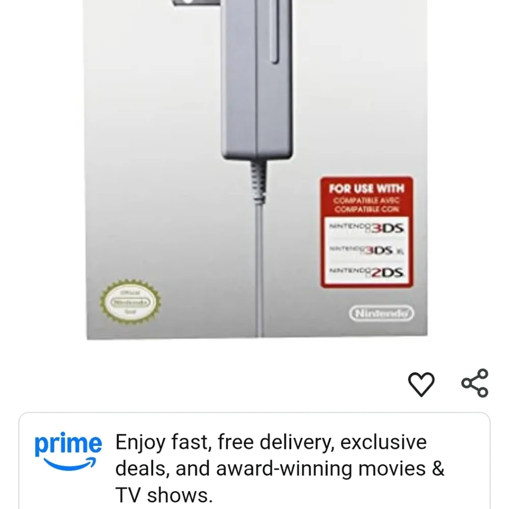 NEW Nintendo OEM 3DS AC Adapter IN BOX PRICE FIRM/FIXED THANK YOU!